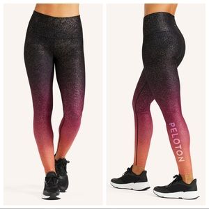 with x peloton - sunrise fade high waist leggings tights ankle ombré multicolor